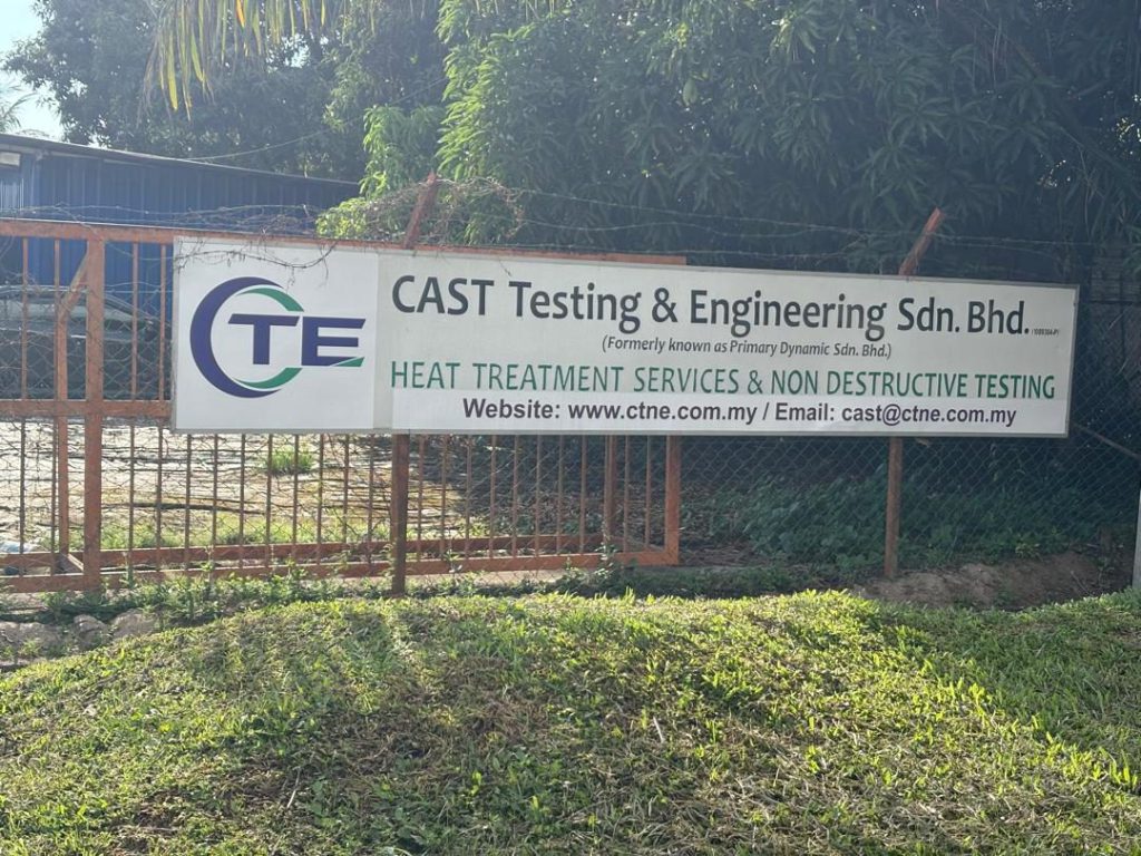 CAST Testing & Engineering signboard at the Bintulu facility